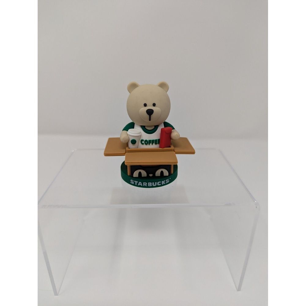 Starbucks Bearista Coffee Tea Figurine Silicone Lucky‎ Box Barista Black Cat